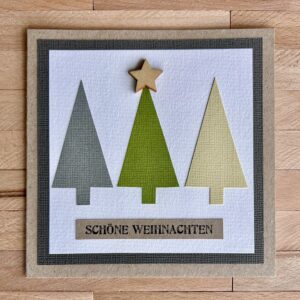 Weihnachtskarte mit Holzstern