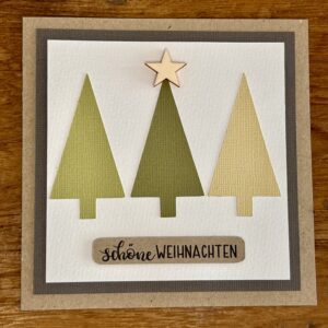 Weihnachtskarte mit Holzstern